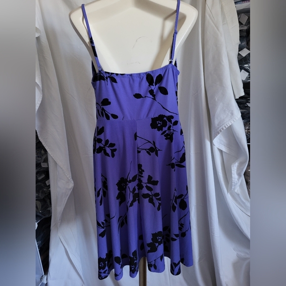 Lily Morgan Purple/ Black Dress, Size Large - Picture 2 of 5